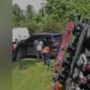 Alamak, Truk Angkut Sepeda Motor Baru Kecelakaan di Tol Belmera