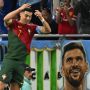 Momen Langka Cristiano Ronaldo Selebrasi "SIUU" di Hadapan Lionel Messi