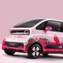 Jalin Kerja Sama dengan Disney-Pixar, Wuling Tampilkan Mobil Listrik KiWi EV Lotso serba Pink