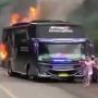 Bus Rombongan Istri Anggota DPRD Kuansing Terbakar, Semua Berhamburan Selamatkan Diri
