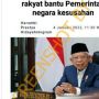 CEK FAKTA: Ma'ruf Amin Minta Masyarakat Bantu Kas Negara yang Makin Menipis, Benarkah?