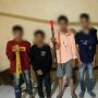 4 Pelajar Bawa Samurai Ditangkap Satpol PP Padang, Diduga Bakal Tawuran