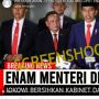CEK FAKTA: Presiden Jokowi Bersih-bersih Kabinet dengan Copot 6 Menteri Sekaligus, Benarkah?