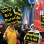 Aksi Protes Pembakaran Al-Qur&#039;an di Dekat Kedubes Swedia