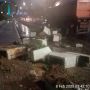 Ditabrak Truk Sampah DLH DKI, Beton Pembatas Jalur Sepeda di Jalan Sudirman Berantakan