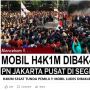 CEK FAKTA: Mobil Hakim Ludes Dibakar Massa Gegara Putuskan Tunda Pemilu 2024, Benarkah?