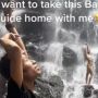 Viral di Medsos, Pemandu Wisata di Air Terjun Kanto Lampo Sekaligus Jadi Pengarah Gaya