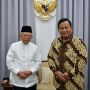 Momen Wapres Maruf Amin Berlebaran dengan Menhan Prabowo