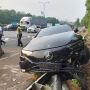Klaim Tak Temukan Abnormalitas, Mobil Mercy Listrik Seruduk Pembatas Jalan Tol JORR Murni Kecelakaan