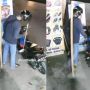 'Tutorial Memalukan Diri Sendir' Pemotor di Pontianak Terekam CCTV Gondol Sapu Bekas Milik Toko