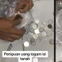 Viral Aksi Seorang Warga Tukar Uang Logam yang Diisi Tanah, Diduga Modus Baru