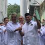 Sambangi Markas PBB Pakai Bus, Elite Gerindra Disambut Teriakan Prabowo Presiden