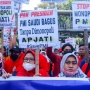 Pekerja Migran Demo di Patung Kuda Bawa Tuntutan ke Pemerintah
