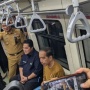 Momen Jokowi Jajal Kereta LRT di Stasiun Harjamukti Depok