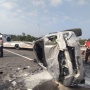 Kecelakaan di Tol Indralaya-Prabumulih, Mobil yang Ditumpangi 5 Pengurus KONI Rusak Parah