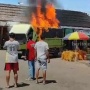 BREAKING NEWS: Truk Sayur Terbakar di Pasar Agrobis Plaosan Magetan, Pedagang Panik