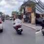 Viral Bule Naik Motor Ugal-ugalan sampai Nyaris Tendang Pemotor Lain,  Warganet Colek Niluh Djelantik