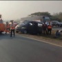 Pecah Ban di Tol Tangerang-Merak, Angkot Pandeglang Terguling, 15 Penumpang Luka-luka