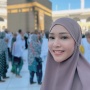 Potret Maia Estianty Saat Umroh Sambil Peringati Hari Jadi Pernikahan ke-5, Wajah Berseri Pakai Hijab Bikin Adem