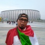 Jauh-Jauh Datang dari Kalbar, Penonton Ini Sambangi JIS Demi Kibarkan Bendera Palestina