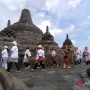Umat Buddha Gelar Doa Bersama di Candi Borobudur untuk Perdamaian Palestina