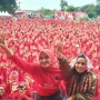 Ribuan Ibu-ibu Srikandi Sambut Calon Ibu Negara di Lampung Selatan