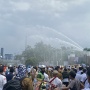Demo APDESI di DPR Ricuh! Polisi Balas Serangan Batu Pendemo Pakai Water Canon