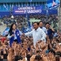 Diterpa Isu Sakit, Prabowo Justru Tampil Bugar Joget Bareng AHY dan Denny Caknan di Kampanye Demokrat