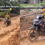 Bikin Deg-degan, Momen Wanita Ngebut Bawa Motor Supra di Jalan Berlumpur Bikin Gagal Fokus