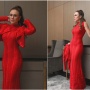 Potret Wulan Guritno Pakai Gaun Merah Bikin Kelepek-kelepek: Menyala Tante!