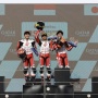 Diapit Duo Rider Jepang, Pembalap Astra Honda Juara Pertama di Asia Talent Cup Qatar 2024