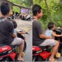 Viral Bocil Pegang Setir Motor Bonceng Bapaknya Bikin Deg-degan, Definisi Nantang Maut