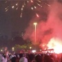 Suasana Nobar saat Timnas Indonesia Bobol Gawang Irak: Suar hingga Kembangi Api Menyala di Monas
