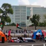 Aksi Bela Palestina, Massa Kemping di Depan Kedubes Amerika