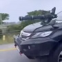 Mobil Pajero Sport Pasang Senapan Mainan dan Strobo, Pengendaranya Tukang Pengobatan Alternatif Cari Sensasi!