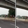 Viral Aksi Berbahaya Bocah Pemburu 'Telolet' Sampai Berdiri di Pembatas Jalan