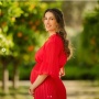 Putri Yordania Pamer Kehamilan Pertama Kali, baby Bump di Balik Gaun Merah Jadi Sorotan