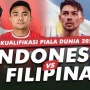 Prediksi Timnas Indonesia vs Filipina di Kualifikasi Piala Dunia 2026: Head to head, Susunan Pemain dan Live Streaming