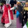 Viral Penampilan Nyentrik Jemaah Haji Makassar Turun dari Pesawat, Bikin Pangling dengan Gaun Mewah dan Emas Berlapis