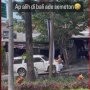 Bule Aneh Lari-lari Pakai Handuk di Jalanan Jimbaran Sambil Acungkan Jari Tengah