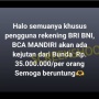 Cek Fakta: Inul Daratista Membuat Giveaway Rp35 Juta Khusus untuk Pengguna Rekening BRI BNI BCA MANDIRI, Benarkah?