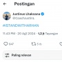 Gaungkan #ISTANDWITHARHAN di Tengah Rumor Azizah Salsha Selingkuh, Coach Justin Diperingatkan