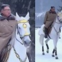 Kim Jong Un dan Istri Tunggangi Kuda Putih dari Russia, Media Korsel: Seperti Sepasang Peri Gemuk dari Lord of the Rings