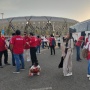 Halo Fans Arab Saudi! 3 Bus Suporter Indonesia Sudah Merahkan Stadion King Abdullah Sports City