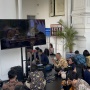 Wartawan Nobar Sidang Kabinet Paripurna Perdana di Pilar Istana, Begini Tampilan Prabowo dan Gibran