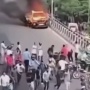 Cek Fakta: Mobil Terbakar Jalan Sendiri Dibawa Arwah Manusia