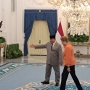 Prabowo Terima Kunjungan Presiden New Development Bank Dilma Rousseff di Istana Merdeka