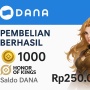 Link Dana Kaget Gratis Hari Ini untuk Top Up Token HOK, Klaim Rp 250.000 Sekarang!