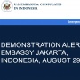 Imbas Demo, Kedubes Amerika Peringatkan Warganya di Jakarta dan Surabaya