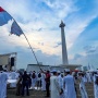 Suasana di Monas Jelang Reuni Akbar 212